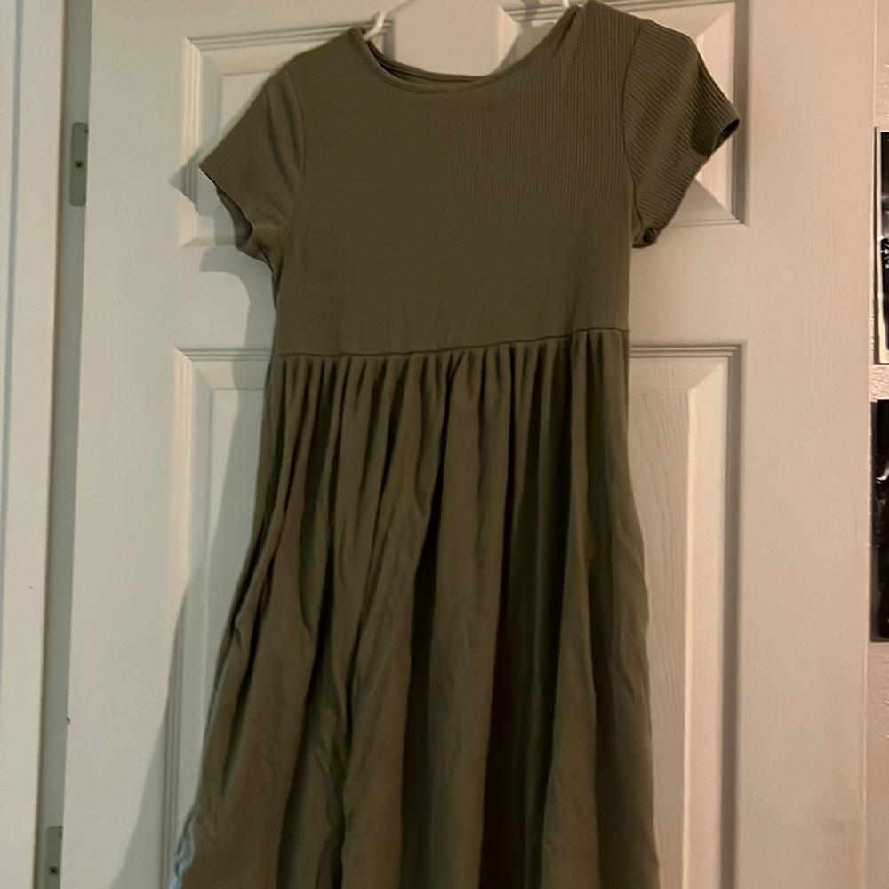 Olive green dress